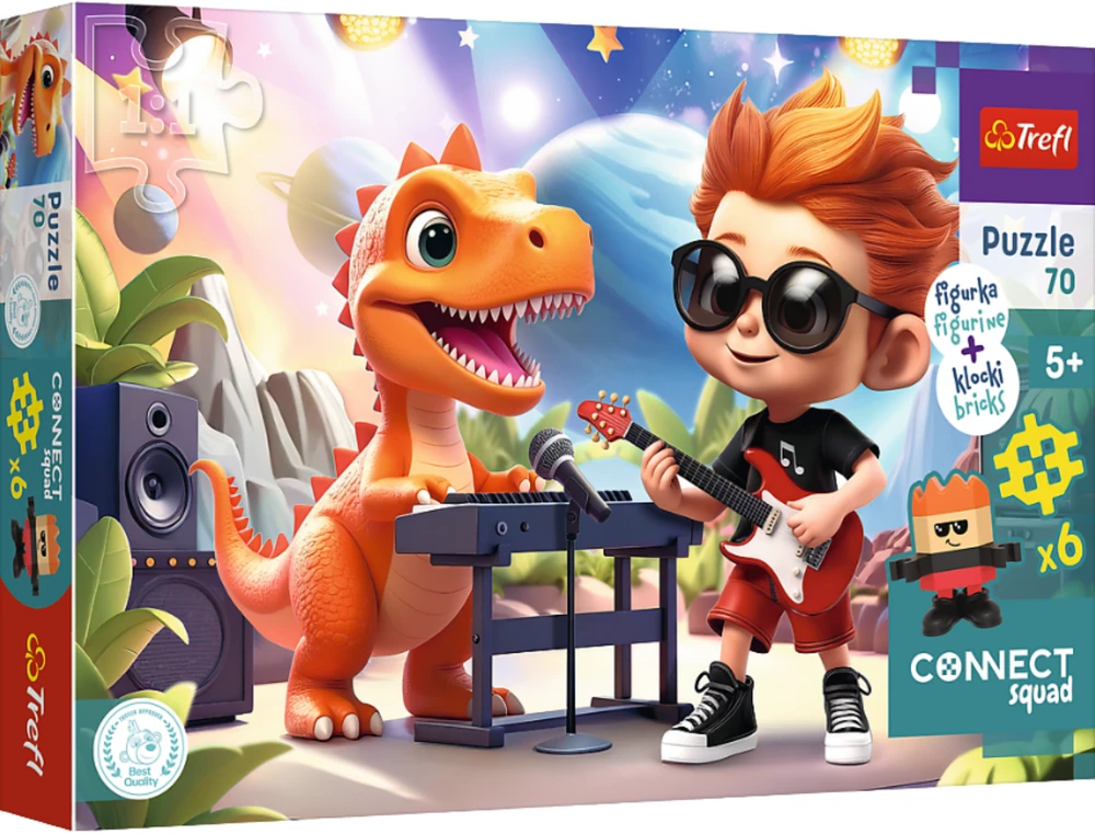 Puzzle Dėlionė - 70 - Connect Joe - Figūrėlė ir 6 kaladėlės - Connect Squad - Trefl 53025