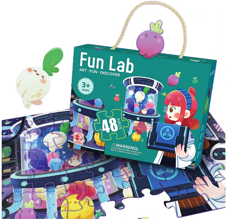 Dėlionė Lean Toys Laboratorija, 48 detalių