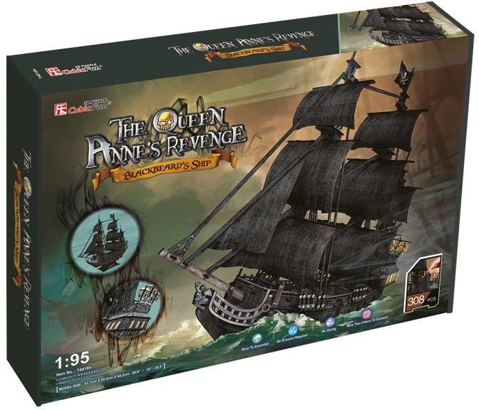 CUBICFUN 3D dėlionė Piratų laivas „Karalienė Ana“