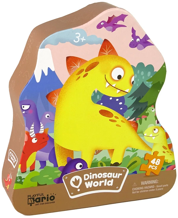 Puzzle Dėlionė LeanToys Dinozaurų Slėnis, 48 detalių