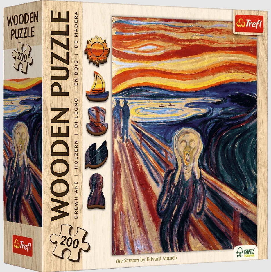 Trefl Medinė dėlionė 200 vnt. - Edvard Munch Klyksmas