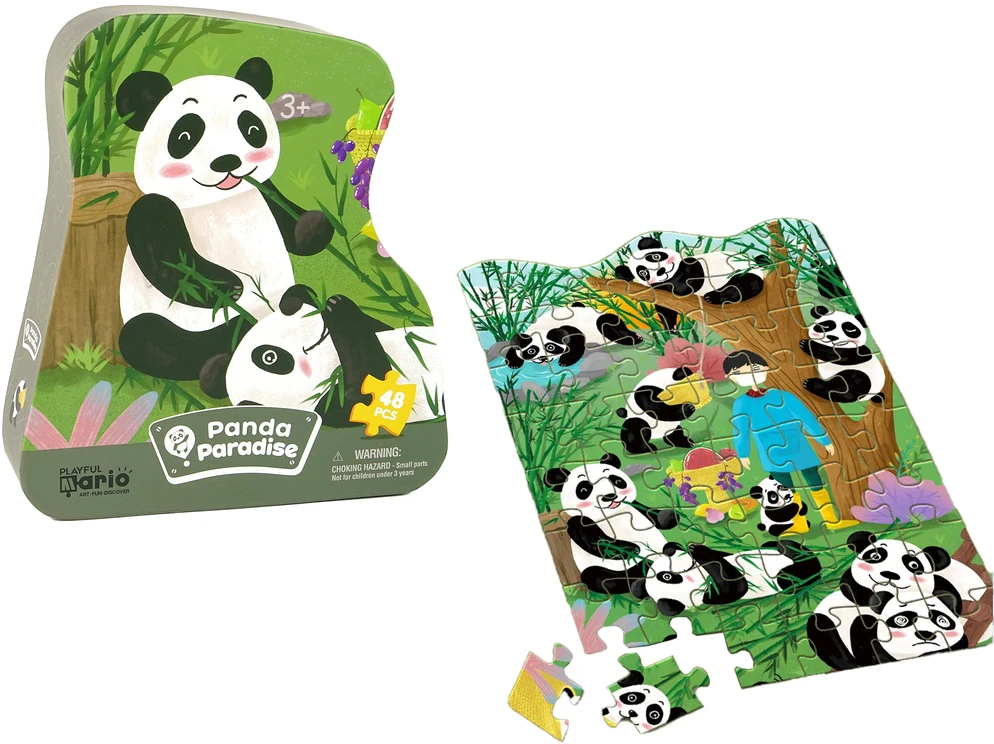 Lean Toys Dėlionė LeanToys Pandos miške 48 dalys, 50x34 cm