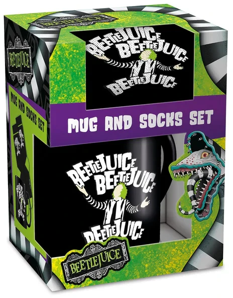 Pyramid „Beetlejuice“ puodelio ir kojinių rinkinys