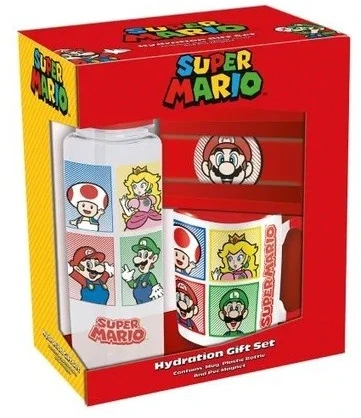 Pyramid SUPER MARIO (4 SPALVŲ) DOVANŲ RINKINYS (PLASTIKINIS BUTELIS, PUODELIS IR MAGNETAS) V2