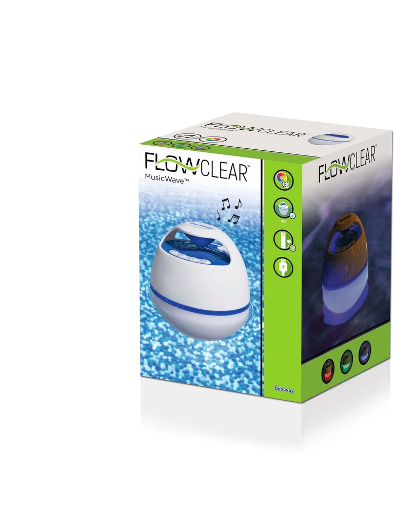 Bestway plaukiojantis MusicWave™ garsiakalbis su Bluetooth ir 58700 LED lempute