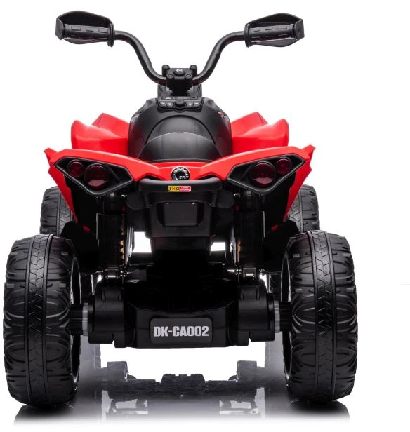 Lean Cars Vienvietis vaikiškas elektromobilis Quad, raudonas