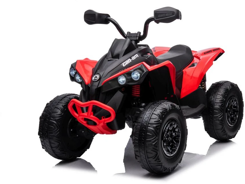 Lean Cars Vienvietis vaikiškas elektromobilis Quad, raudonas