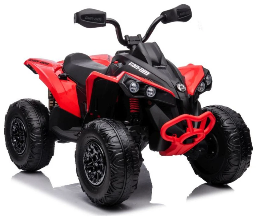 Lean Cars Vienvietis vaikiškas elektromobilis Quad, raudonas