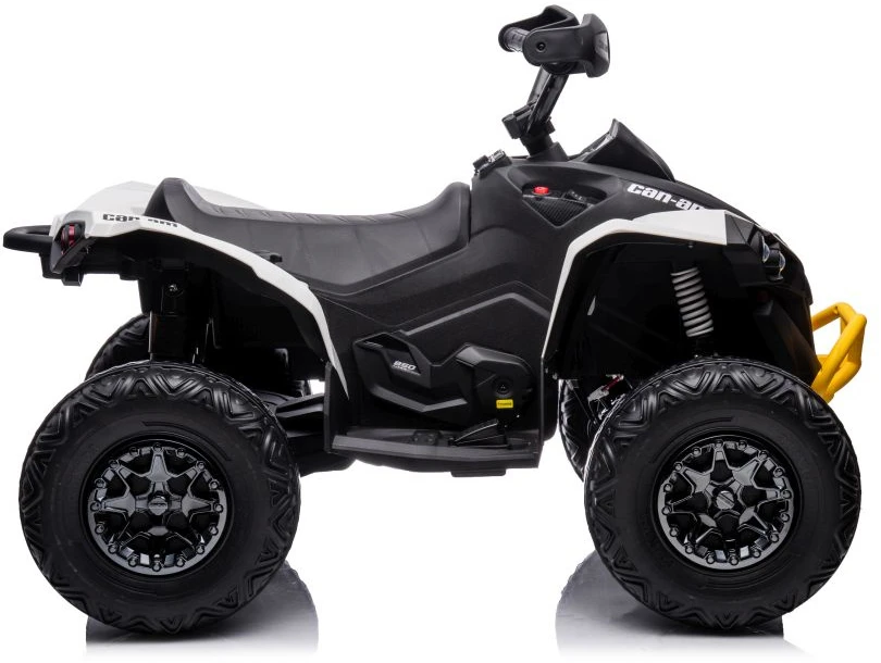 Lean Toys Akumuliatorinis keturratis- visureigis vaikams „Can-Am Renegade 4x4“, baltos spalvos