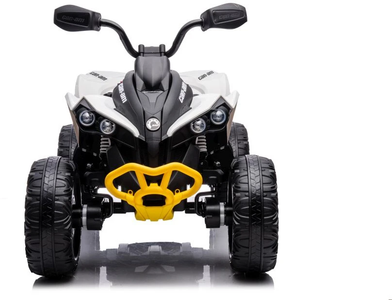 Lean Toys Akumuliatorinis keturratis- visureigis vaikams „Can-Am Renegade 4x4“, baltos spalvos
