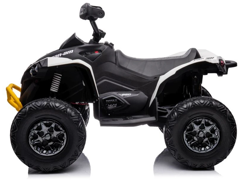 Lean Toys Akumuliatorinis keturratis- visureigis vaikams „Can-Am Renegade 4x4“, baltos spalvos