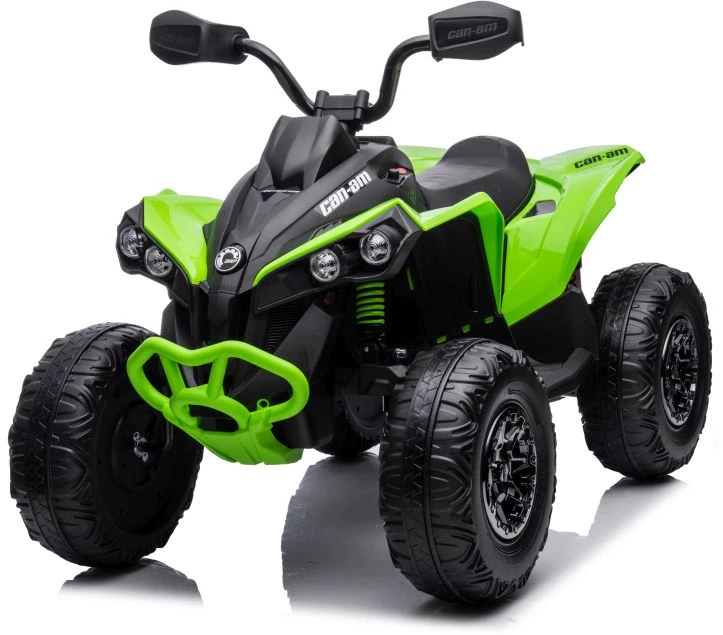 Lean Cars Akumuliatorinis keturratis- visureigis vaikams „Can-Am Renegade 4x4“, žalios spalvos