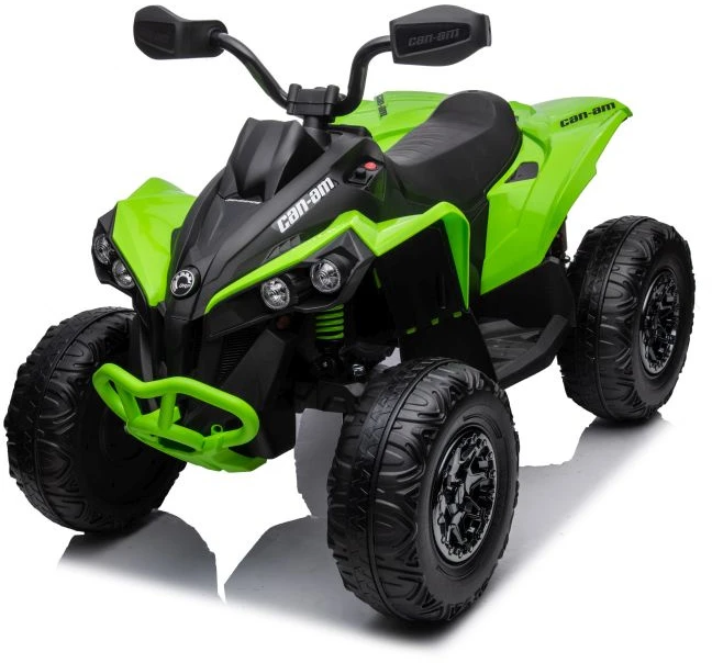 Lean Cars Akumuliatorinis keturratis- visureigis vaikams „Can-Am Renegade 4x4“, žalios spalvos