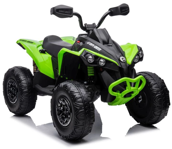 Lean Cars Akumuliatorinis keturratis- visureigis vaikams „Can-Am Renegade 4x4“, žalios spalvos