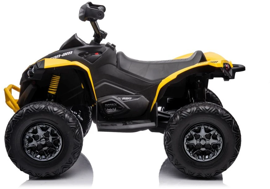 Lean Cars Akumuliatorinis keturratis- visureigis vaikams „Can-Am Renegade 4x4“, geltonos spalvos