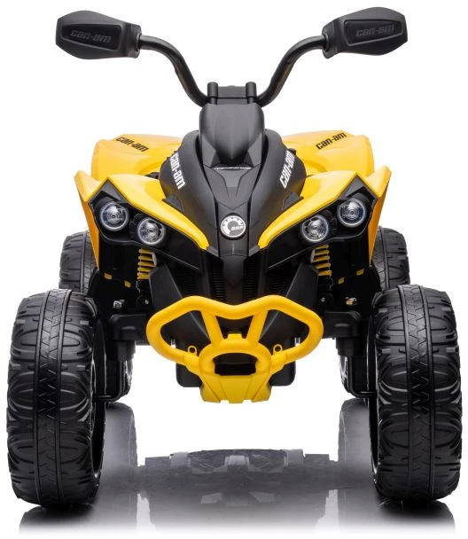 Lean Cars Akumuliatorinis keturratis- visureigis vaikams „Can-Am Renegade 4x4“, geltonos spalvos