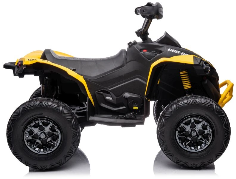 Lean Cars Akumuliatorinis keturratis- visureigis vaikams „Can-Am Renegade 4x4“, geltonos spalvos