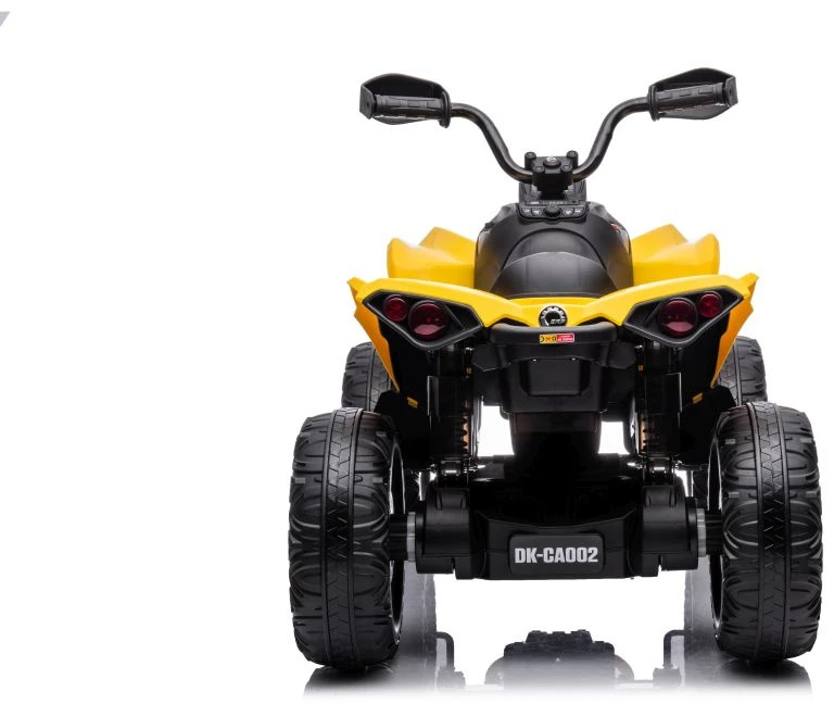 Lean Cars Akumuliatorinis keturratis- visureigis vaikams „Can-Am Renegade 4x4“, geltonos spalvos