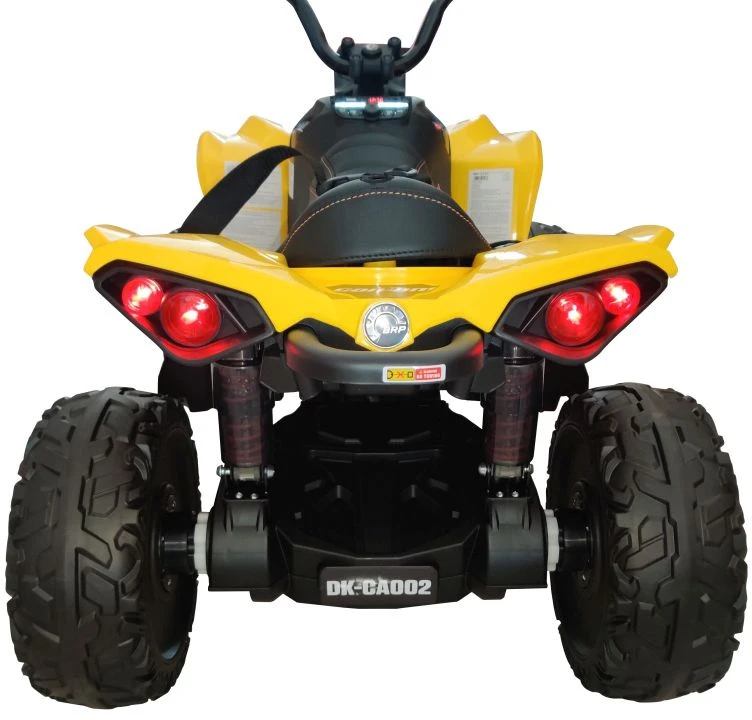 Lean Cars Akumuliatorinis keturratis- visureigis vaikams „Can-Am Renegade 4x4“, geltonos spalvos