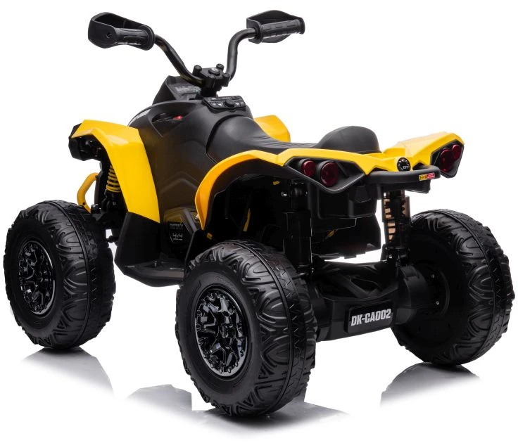 Lean Cars Akumuliatorinis keturratis- visureigis vaikams „Can-Am Renegade 4x4“, geltonos spalvos