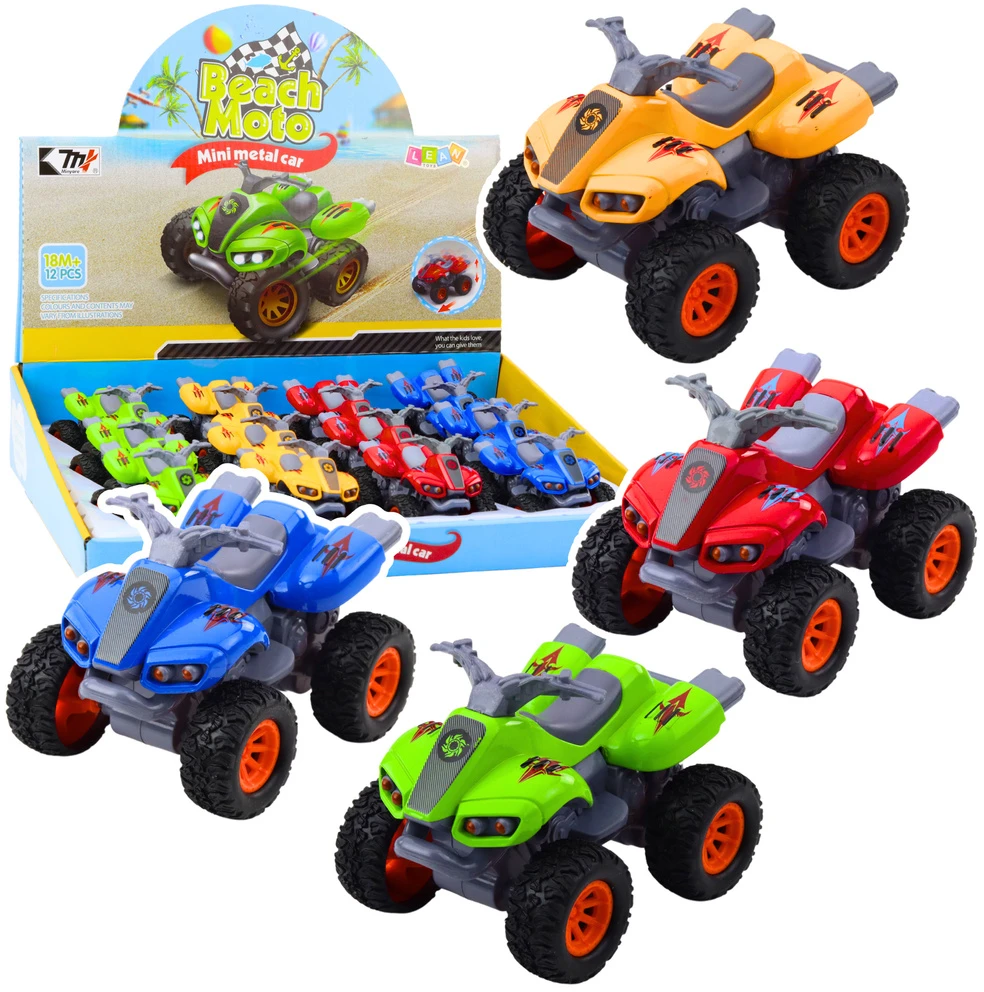 Lean Toys Keturratis su metaliniu korpusu ir guminėmis padangomis