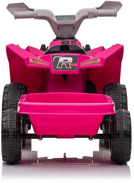 Lean Cars Akumuliatorinis keturratis su priekaba vaikams XMX630T, rožinės spalvos