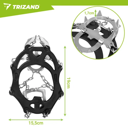 Shoe grips/anti-slip spikes dydis L Trizand