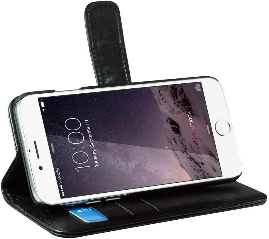 „RadiCover“ – apverčiamas „madingas“ stovo funkcija – iPhone 7/8 – juodas