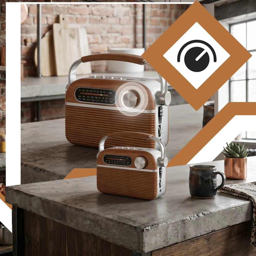 Retoo FM radijas radijas su „Bluetooth“ / FM radijas su „Bluetooth“ raudonas