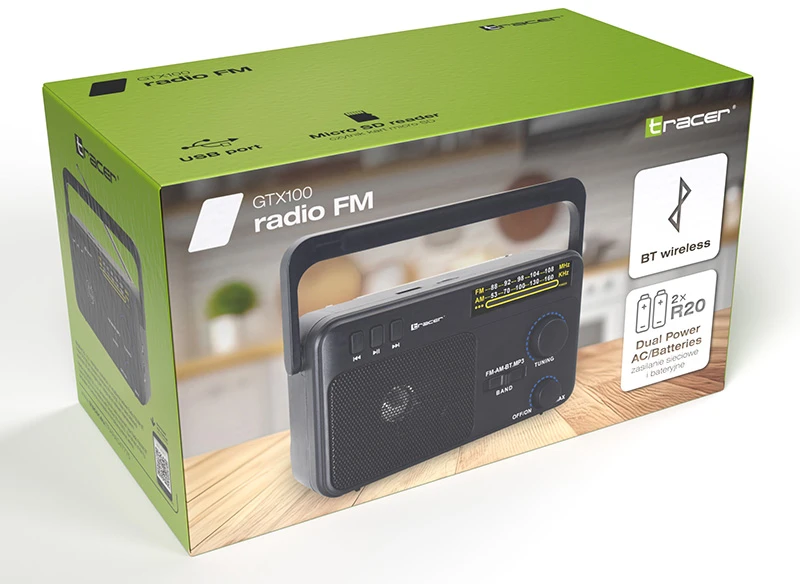 FM radijas radijas TRACER GTX100