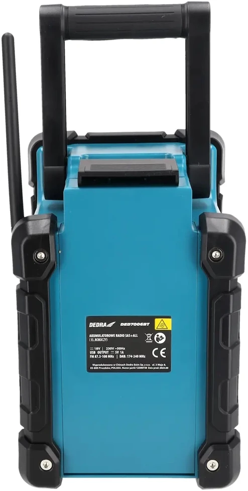 Dedra DABFM radijas su akumuliatoriais 18V Bluetooth USB