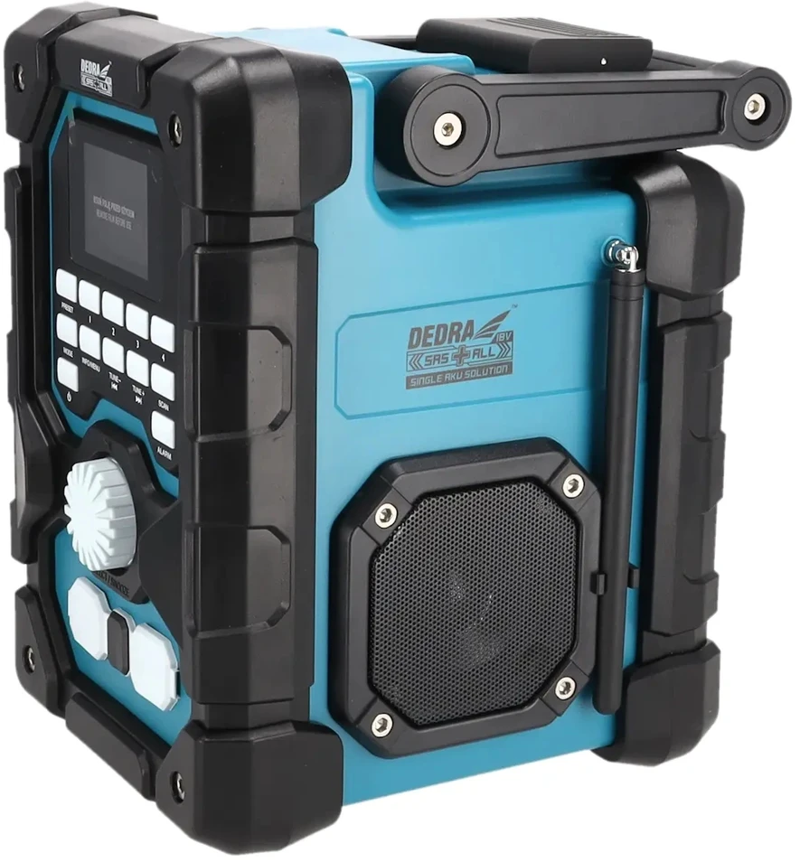 Dedra DABFM radijas su akumuliatoriais 18V Bluetooth USB