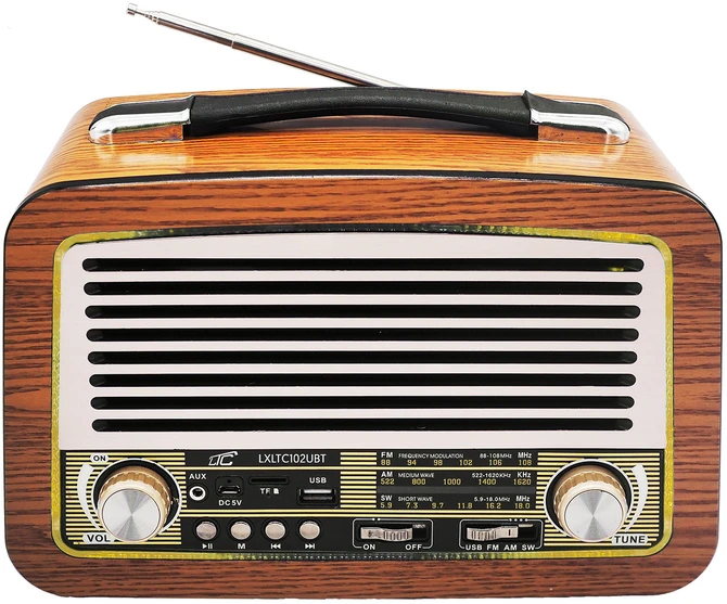 Nešiojamasis radijas Olza LTC 102UBT retro su apšvietimu FM/AM/SW USB Bluetooth