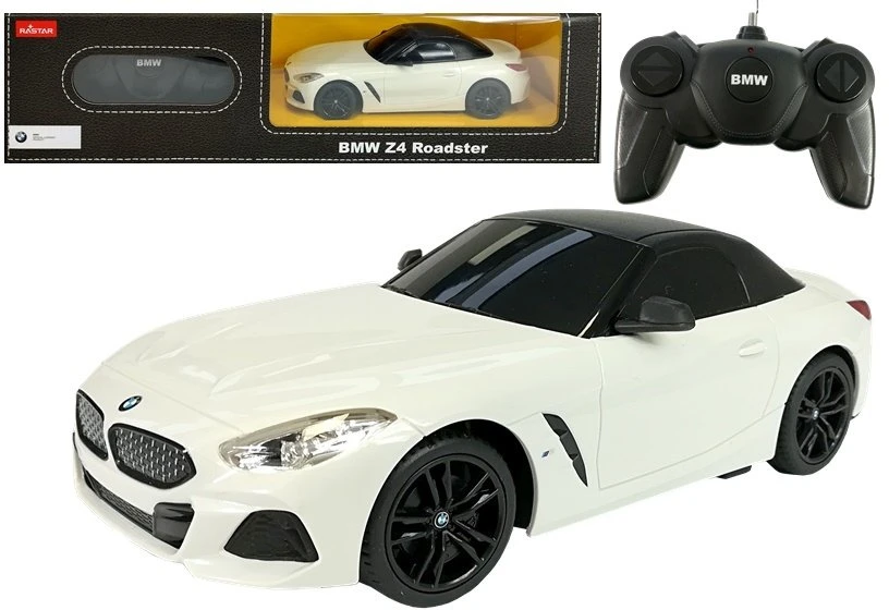 Rastar Nuotoliniu būdu valdomas BMW Z4 Roadster automobilis, baltas
