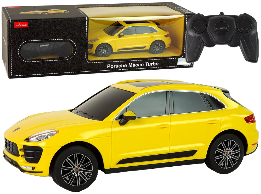 Radijo bangomis valdomas Rastar Porsche Macan Turbo, 1:24