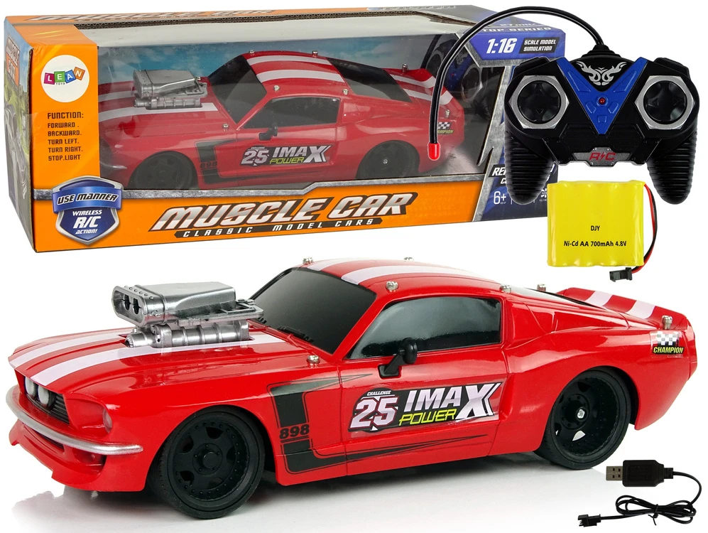 Lean Toys Nuotoliniu būdu valdomas sportinis automobilis 1:16