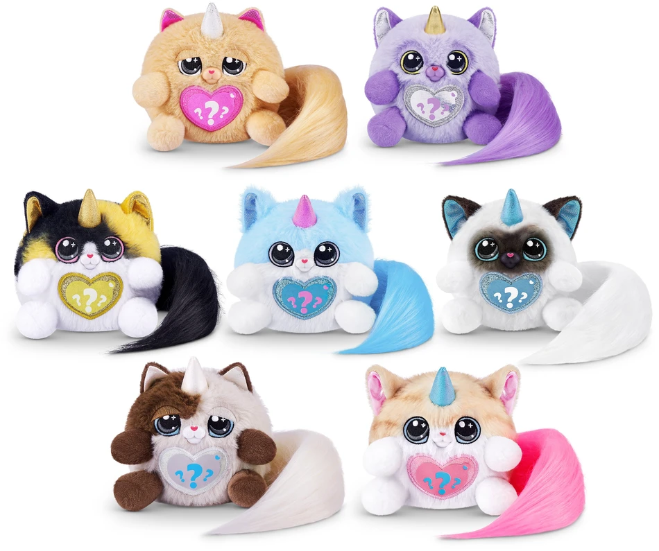 Zuru RAINBOCORNS - Kittycorn staigmenų serija 3, mažas pliušinis žaisliukas - (92104TQ1)