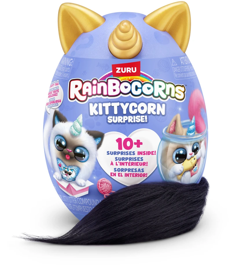 Zuru RAINBOCORNS - Kittycorn staigmenų serija 3, mažas pliušinis žaisliukas - (92104TQ1)