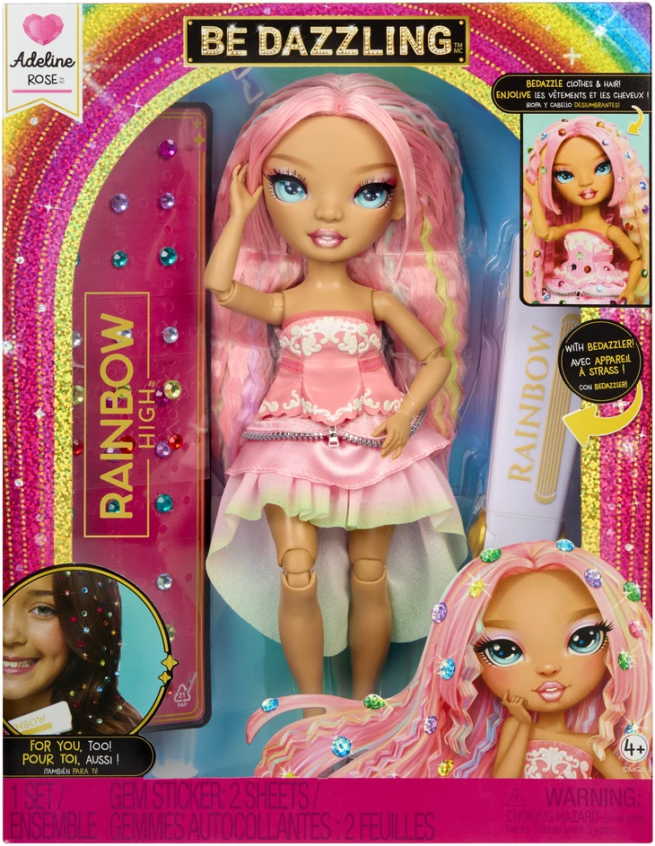 Rainbow High - „Be Dazzling Fashion Dolls“ – rožinė – Adeline Rose (597797)