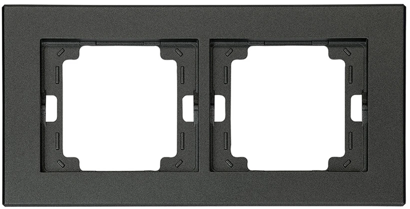 Plastrol Ramka podwójna -onyx- antracito