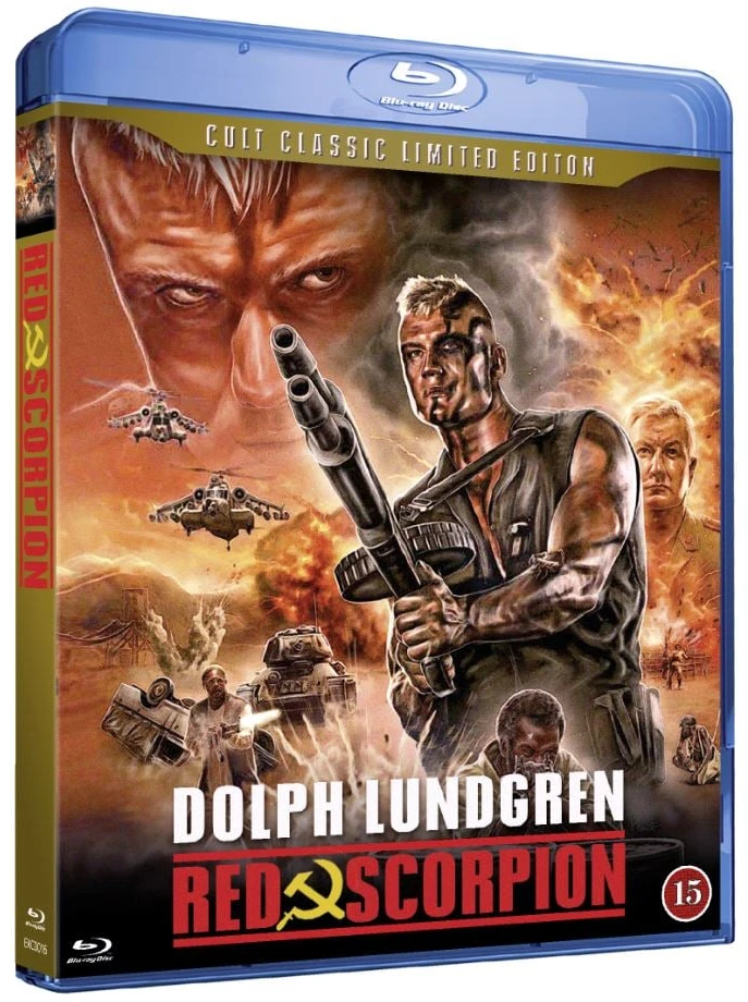 Classic Movies Raudonasis skorpionas – Tikroji klasika – Dolph Lundgren riboto leidimo Blu-ray versija su plakatu ir kortelėmis dėžutėje