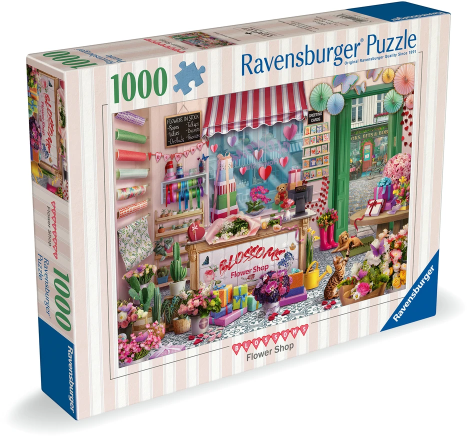 Ravensburger Dėlionė 1000 vnt. - Gėlių parduotuvė