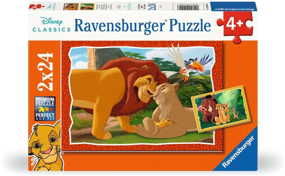 Ravensburger dėlionė 2x24 vnt. - Liūtas karalius
