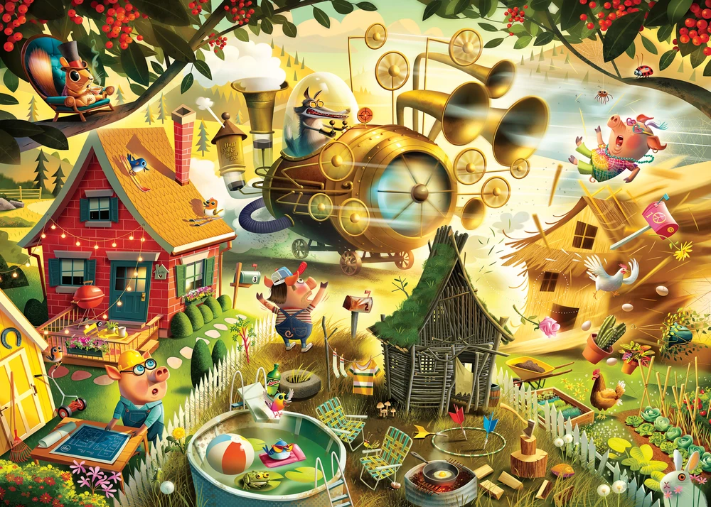Ravensburger - Dėlionė Saugokis paršelių 1000p (12001004)