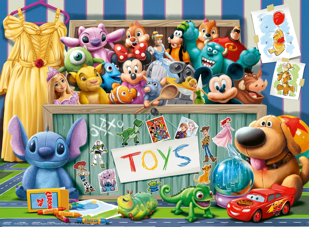 Dėlionė Ravensburger - Disney Pixar kelių veikėjų rinkinys 100p (12004203)