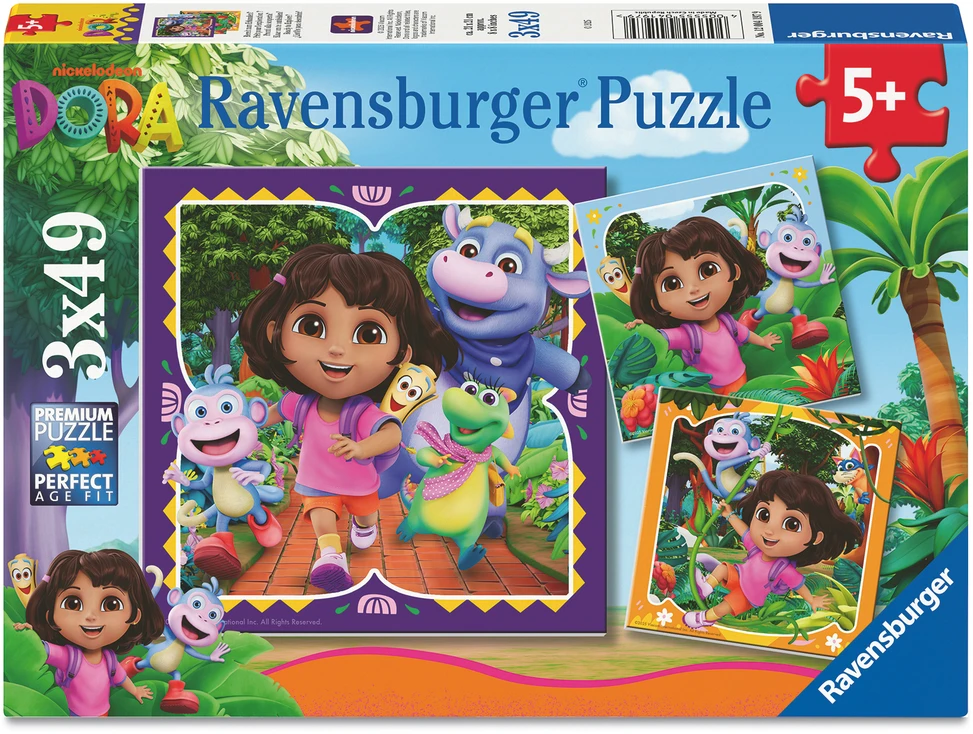 Ravensburger Dėlionė 3x49 vnt. - Dora