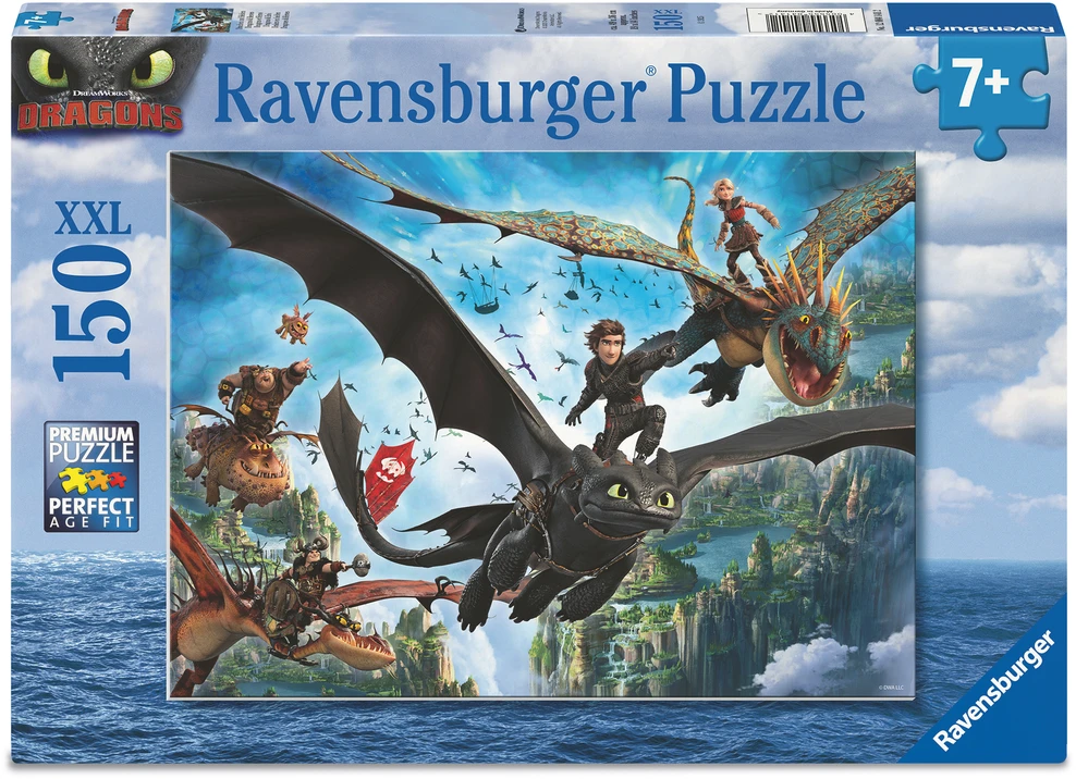 Dėlionė Ravensburger - Drakonai ir didvyriai 150p (12004141)