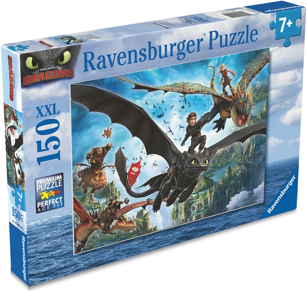 Dėlionė Ravensburger - Drakonai ir didvyriai 150p (12004141)