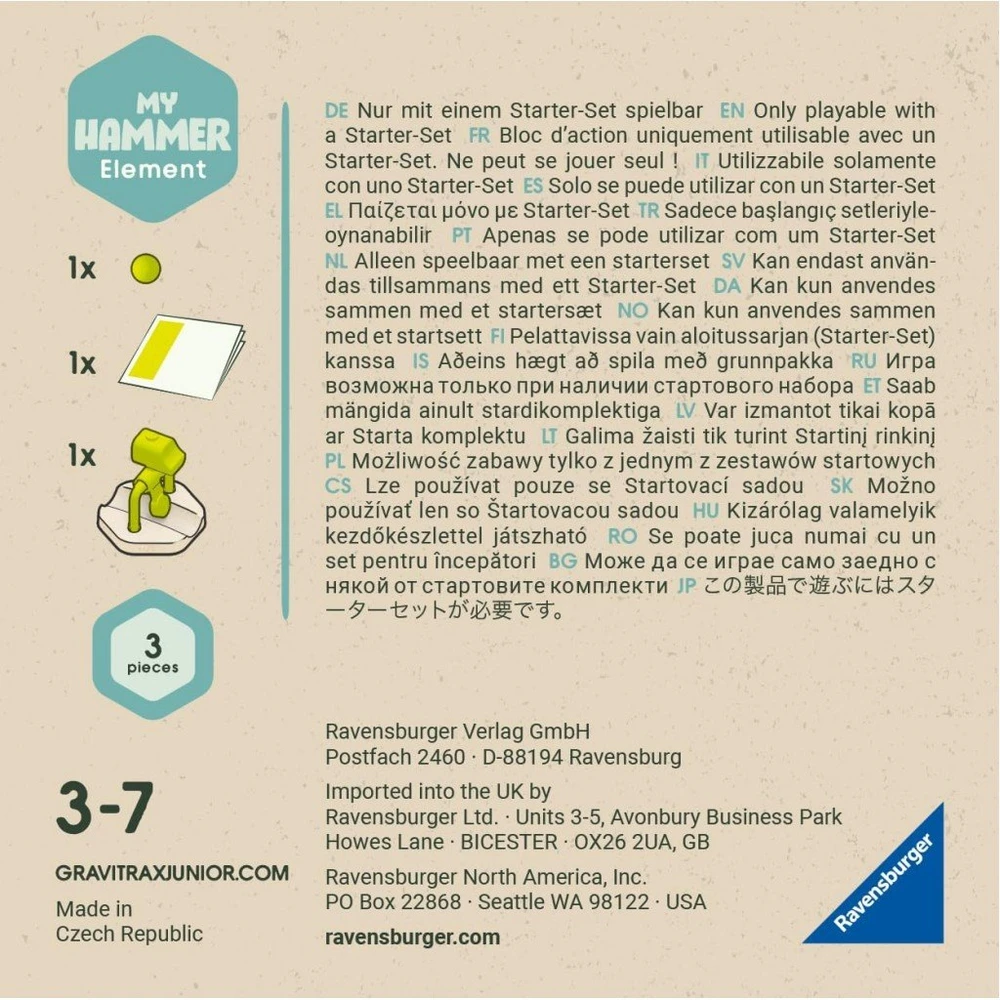 Ravensburger „GraviTrax“ jaunimo elementų plaktukas