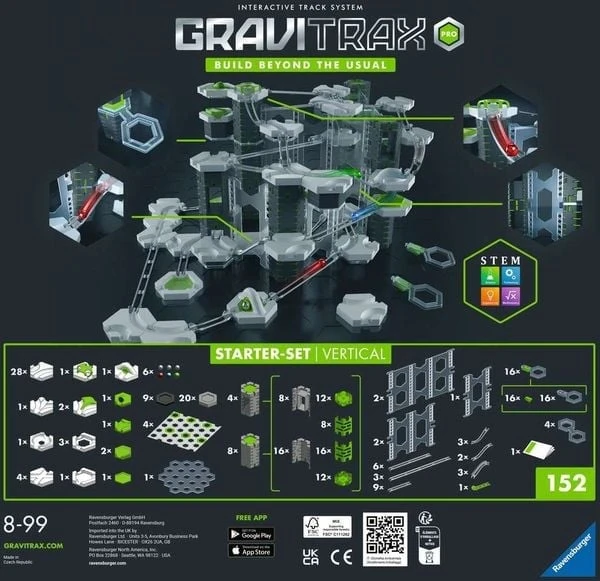 Ravensburger „GraviTrax“ – PRO pradinis vertikalus rinkinys (10922426)